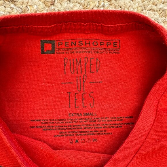 Penshoppe Pumped Up Tees Drippin Tshirt Red XS - Picture 2 of 5